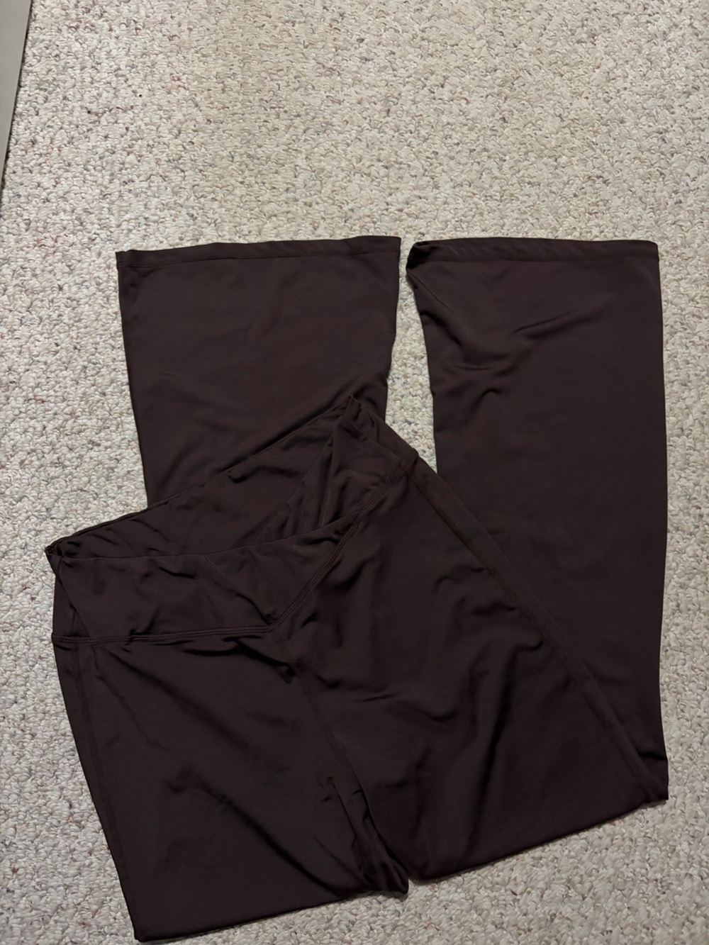 Dark Brown Flared Yoga Pants